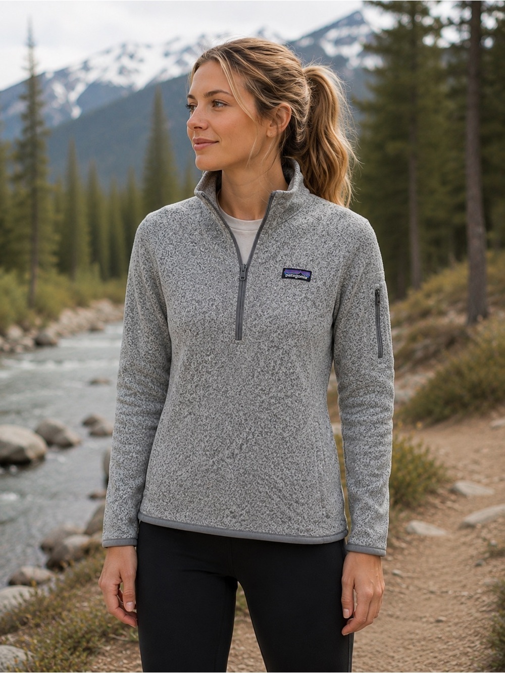 Patagonia Better Sweater 1/4 Zip Fleece | Heather Gray | Size Small